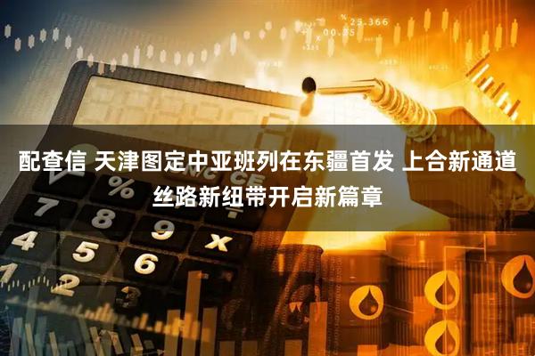 配查信 天津图定中亚班列在东疆首发 上合新通道丝路新纽带开启新篇章